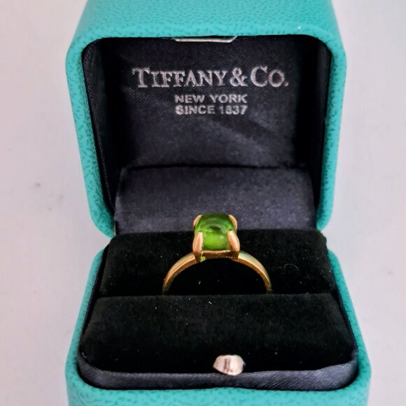 Tiffany & Co. Jewelry - Tiffany & Co. 1 carat peridot sugar stack with 18k gold setting, retired style